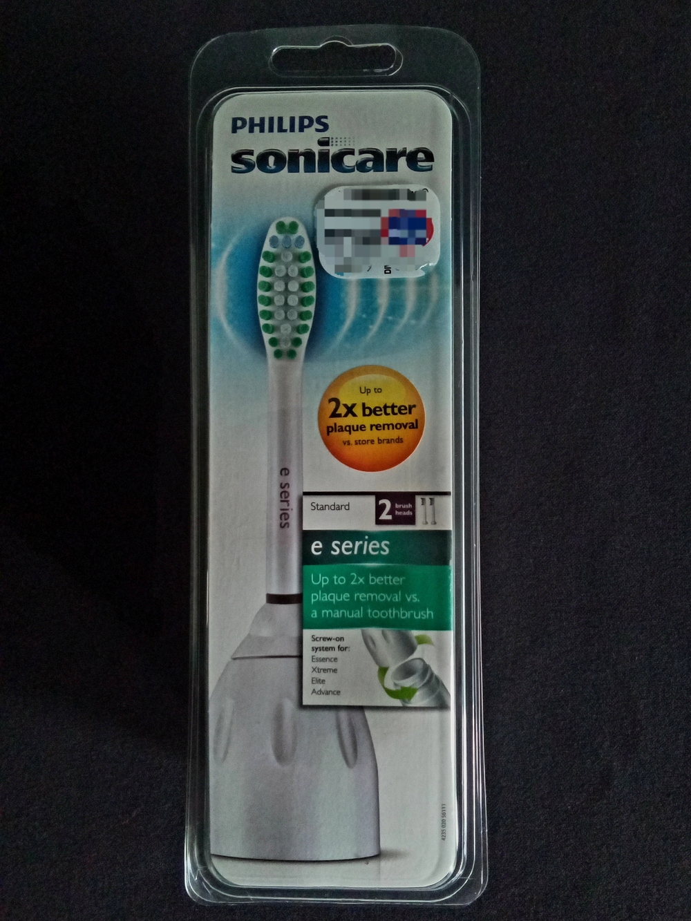 NEW Philips Sonicare E-Series Replacement Brush Head 2 Pack HX7022 Toothbrush